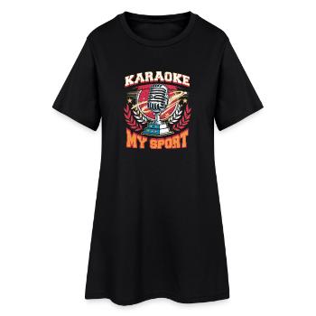 Karaoké Chanteurs de karaoké - Robe T-shirt Femme - noir - Devant