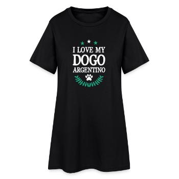 Argentinischer Hundeliebe Statement Design - Frauen T-Shirt-Kleid - Schwarz - Vorne