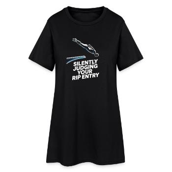 Diving diving board - Women’s T-Shirt Dress - black - Front