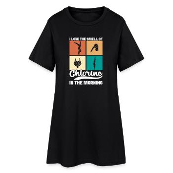 Plongeoir - Robe T-shirt Femme - noir - Devant
