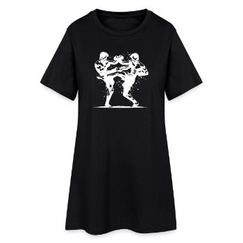 Kickboxing - Quand la force musculaire rencontre la volonté - Robe T-shirt Femme - noir - Devant