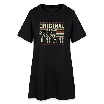 légendaire Depuis Octobre 1969 | octobre 1969 - Robe T-shirt Femme - noir - Devant