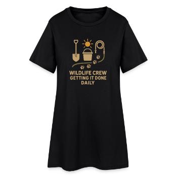 Zookeeper Animal Care Worker Zoo Angestellter - Frauen T-Shirt-Kleid - Schwarz - Vorne