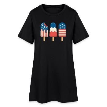 Cream Lover Independence Day 4 juillet - Robe T-shirt Femme - noir - Devant
