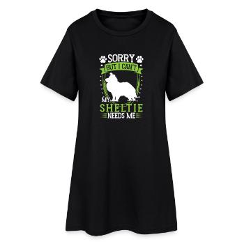 Sheltie ne peut pas Shetland Bergerdog - Robe T-shirt Femme - noir - Devant