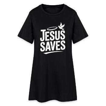 Jésus sauve - Robe T-shirt Femme - noir - Devant