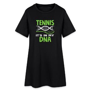 Tennis Player It's In My DNA - Women’s T-Shirt Dress - black - Front