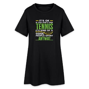 Tennis players: Tennis for cool people - Women’s T-Shirt Dress - black - Front