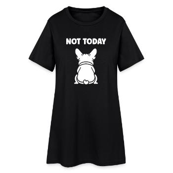 Design de Chien Rebelle avec Message bulldog - Robe T-shirt Femme - noir - Devant