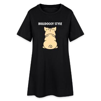 Design de Bouledogue Stylisé bulldog - Robe T-shirt Femme - noir - Devant