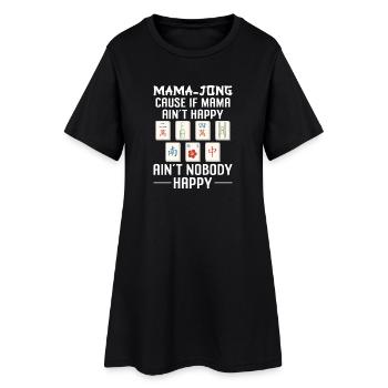 Mahjong Mama Lustiges Mah Jongg Geschenk - Frauen T-Shirt-Kleid - Schwarz - Vorne