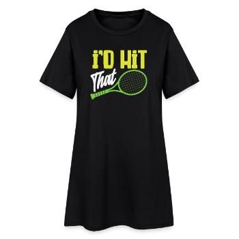 I Beat The Tennis Player Humor - Women’s T-Shirt Dress - black - Front