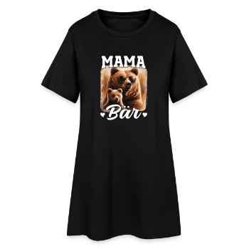 Mama Bär Muttertag Mutter Elternteil Mama Bear - Frauen T-Shirt-Kleid - Schwarz - Vorne