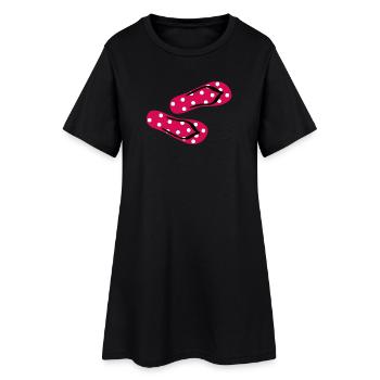 Babouches Toadstool Tongs Points Dots Été - Robe T-shirt Femme - noir - Devant