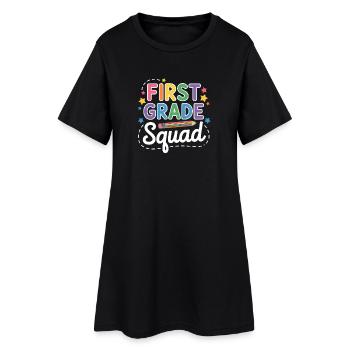 First Grade Squad Back To School - Frauen T-Shirt-Kleid - Schwarz - Vorne