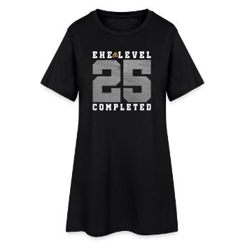25. Hochzeitstag - Frauen T-Shirt-Kleid - Schwarz - Vorne
