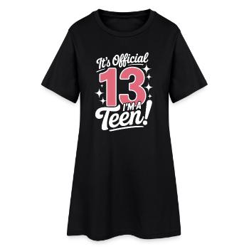 Cadeau d'anniversaire pour adolescent de 13 ans - Robe T-shirt Femme - noir - Devant