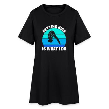 Diving diving board - Women’s T-Shirt Dress - black - Front