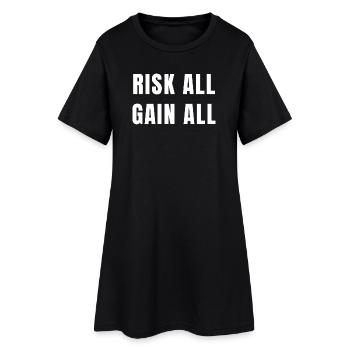 Risk All Gain All Success Power Ambition Mindset - Robe T-shirt Femme - noir - Devant
