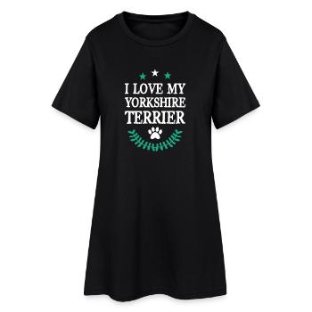 J’adore mon Yorkshire Terrier - Robe T-shirt Femme - noir - Devant