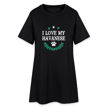 Havanais - Robe T-shirt Femme - noir - Devant