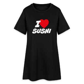 J’adore les sushis - Robe T-shirt Femme - noir - Devant