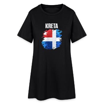 Art du drapeau scandinave coloré - Robe T-shirt Femme - noir - Devant