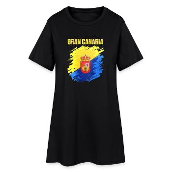 Kraftvolles Gran Canaria Vereinswappen - Frauen T-Shirt-Kleid - Schwarz - Vorne