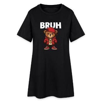 Bruh Classic Hip Hop Expression Années 90 Street Vibe - Robe T-shirt Femme - noir - Devant
