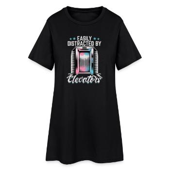 Ascenseur pour tout-petits et enfants - Robe T-shirt Femme - noir - Devant