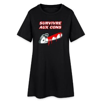 Surviving the idiots - Women’s T-Shirt Dress - black - Front