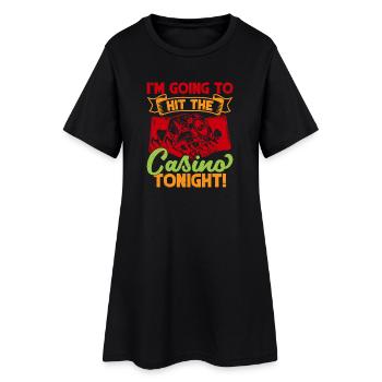 Fan de jeux d'argent, je vais au casino ce soir Casino - Robe T-shirt Femme - noir - Devant