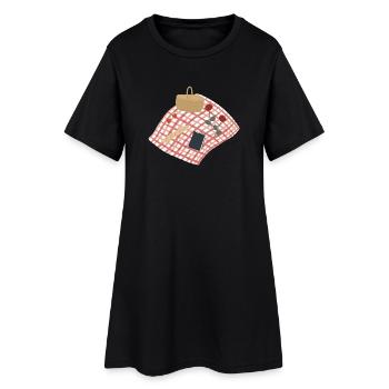 Illustration de scène de pique-rustique - Robe T-shirt Femme - noir - Devant