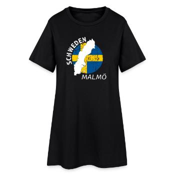 Malmö - Frauen T-Shirt-Kleid - Schwarz - Vorne