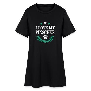 J’adore mon Pinscher - Robe T-shirt Femme - noir - Devant