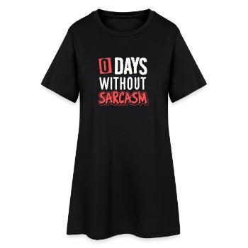 Motif de sarcasme humoristique - Robe T-shirt Femme - noir - Devant