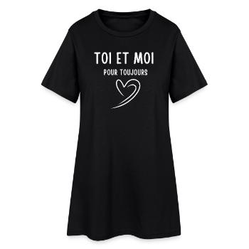 You and me forever - Women’s T-Shirt Dress - black - Front
