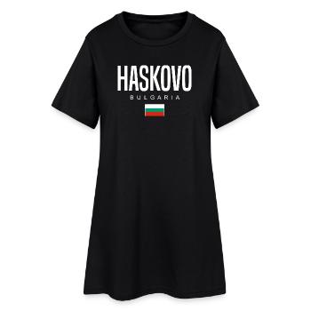 Haskovo Bulgaria - Women’s T-Shirt Dress - black - Front