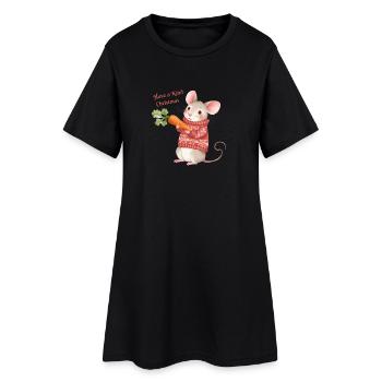 Süße Weihnachts Maus – Have a Kind Christmas - Women’s T-Shirt Dress - black - Front