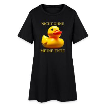 Badeente NICHT OHNE MEINE ENTE - Frauen T-Shirt-Kleid - Schwarz - Vorne