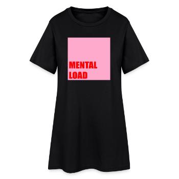 STRESS FAMILIAL CHARGE MENTALE - Robe T-shirt Femme - noir - Devant