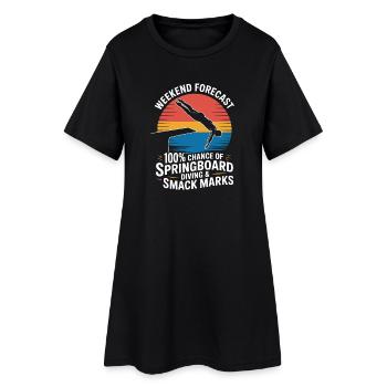 Plongeoir - Robe T-shirt Femme - noir - Devant