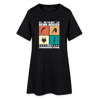 Diving diving board - Women’s T-Shirt Dress - black - Front