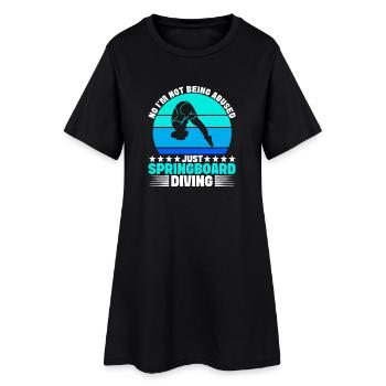 Diving diving board - Women’s T-Shirt Dress - black - Front