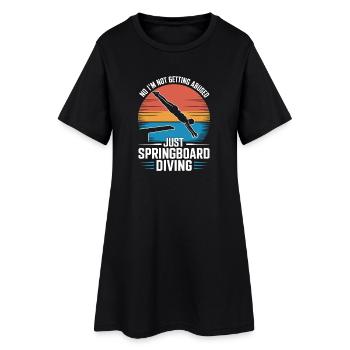 Diving diving board - Women’s T-Shirt Dress - black - Front