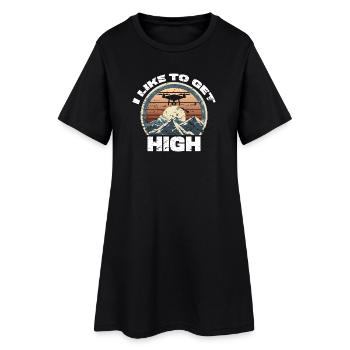 Drone I like to get high - Women’s T-Shirt Dress - black - Front