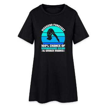 Plongeoir - Robe T-shirt Femme - noir - Devant