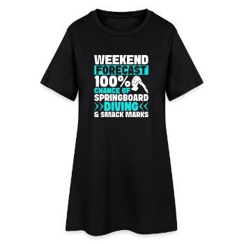 Plongeoir - Robe T-shirt Femme - noir - Devant