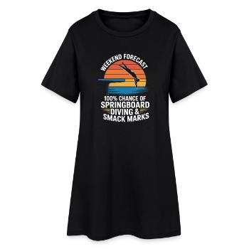 Diving diving board - Women’s T-Shirt Dress - black - Front
