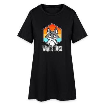 OwO What's This? - Frauen T-Shirt-Kleid - Schwarz - Vorne